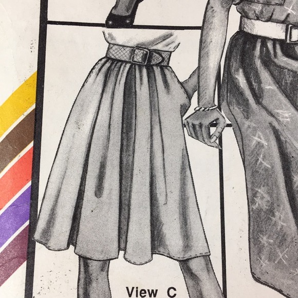 Vintage Stretch & Sew 1597 Sewing Pattern Shirtdresses & Skirts Bust Sizes 30-46 - Picture 5 of 13